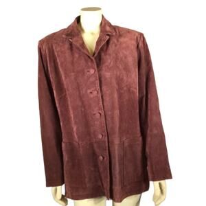 Vintage-Iconic Stan Herman-Suede Leather pink Washable Jacket size XL